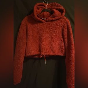 Fleece Cropped Hoodie